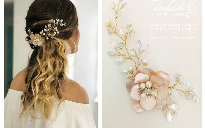 Tocado Paloma : Accesorio Floral Elegante para Novias y Eventos