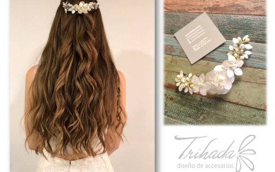 Tocado Emilia para 15 Años | Diseño Floral Exclusivo Trihada