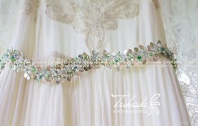 Faja con Pétalos Nacarados y Verde Pastel | Accesorios 
