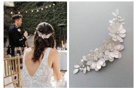 Tocado Emilia Margaritas: Accesorios de Novia y Eventos de Alta Gama | 