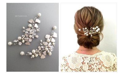 Tocado Ginkgo para Novias y Eventos | Diseño Exclusivo Trihada
