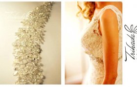 Faja con Cristales y Perlas para Vestidos de Novia y Fiesta | Alta Gama