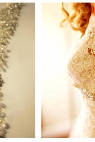Faja con Cristales y Perlas para Vestidos de Novia y Fiesta | Alta Gama