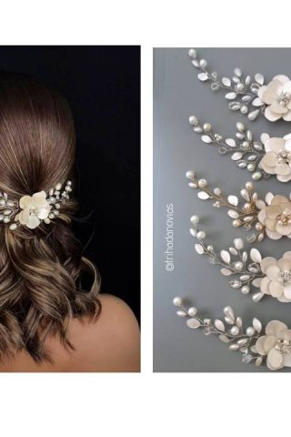 Tocado Delfina: Accesorio Floral para Novias y Eventos | Argentina