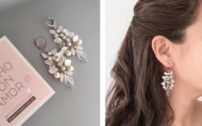 Aros Largos de Hojitas : Diseño Exclusivo para Novias y Eventos