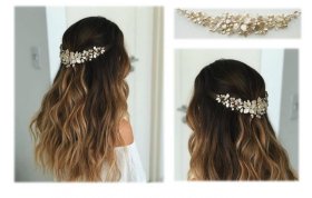 Tocado de Flores Fiona: Elegancia Floral para Novias y Eventos | Argentina