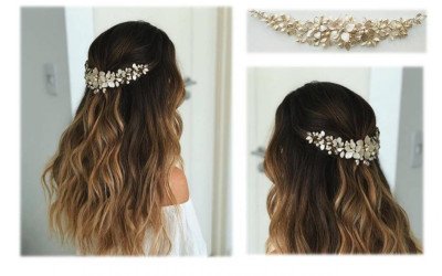 Tocado de Flores Fiona: Elegancia Floral para Novias y Eventos | Trihada Argentina