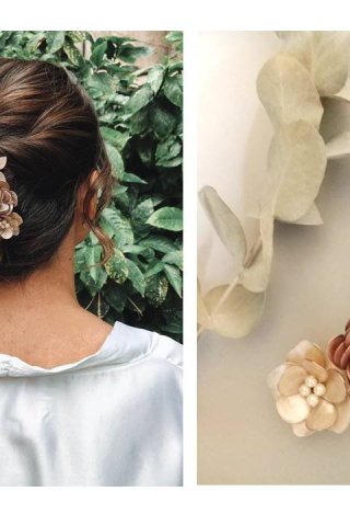 Tocado Stephie Lateral: Bouquet Romántico para Novias y Eventos | 