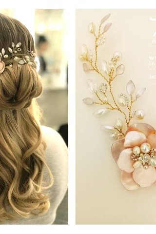 Tocado Paloma XV : Elegancia Floral para Quinceañeras