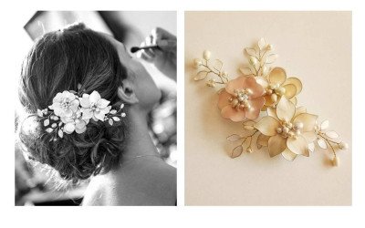 Tocado Ema: Bouquet de Flores para Novias y Eventos | Trihada Alta Costura