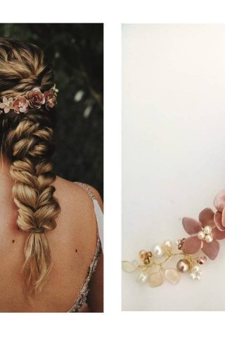 Tocado Stephie : Bouquet Romántico para Novias y Eventos | Diseño Artesanal