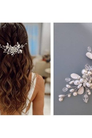 Tocado Helga: Diseño Exclusivo para Novias y Eventos
