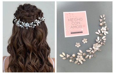 Tocado Ana Lena | Accesorio de Novia y Fiesta | Diseño Personalizado Trihada
