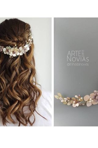 Tocado Dalia: Media Corona Personalizada para Novias y Eventos | 