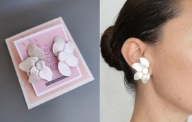 Aros media flor plana