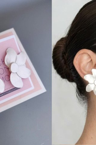 Aros media flor plana
