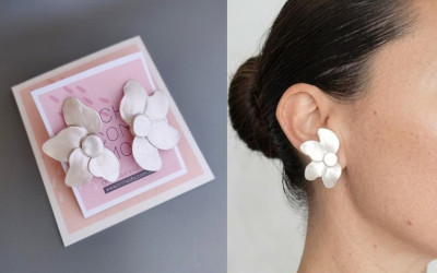 Aros media flor plana