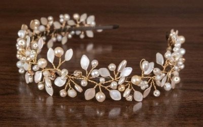 Tiara de Novia y Eventos: Vincha Delicada Personalizable Trihada 