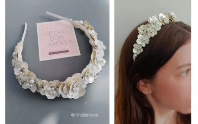 Corona de Flores Elena: Vincha Floral Personalizable para Novias y Eventos | Trihada