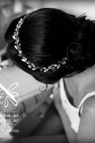 Tiara de Novia Hojas Nacaradas