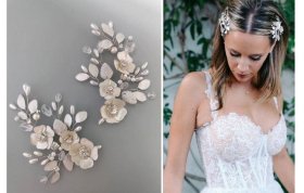 Tocado Ayra: Accesorio Floral Exclusivo para Novias y Eventos | 